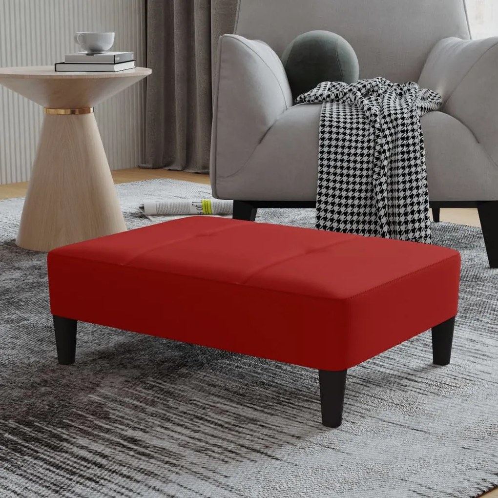 337772 vidaXL Taburet, roșu vin, 78x56x32 cm, piele ecologică