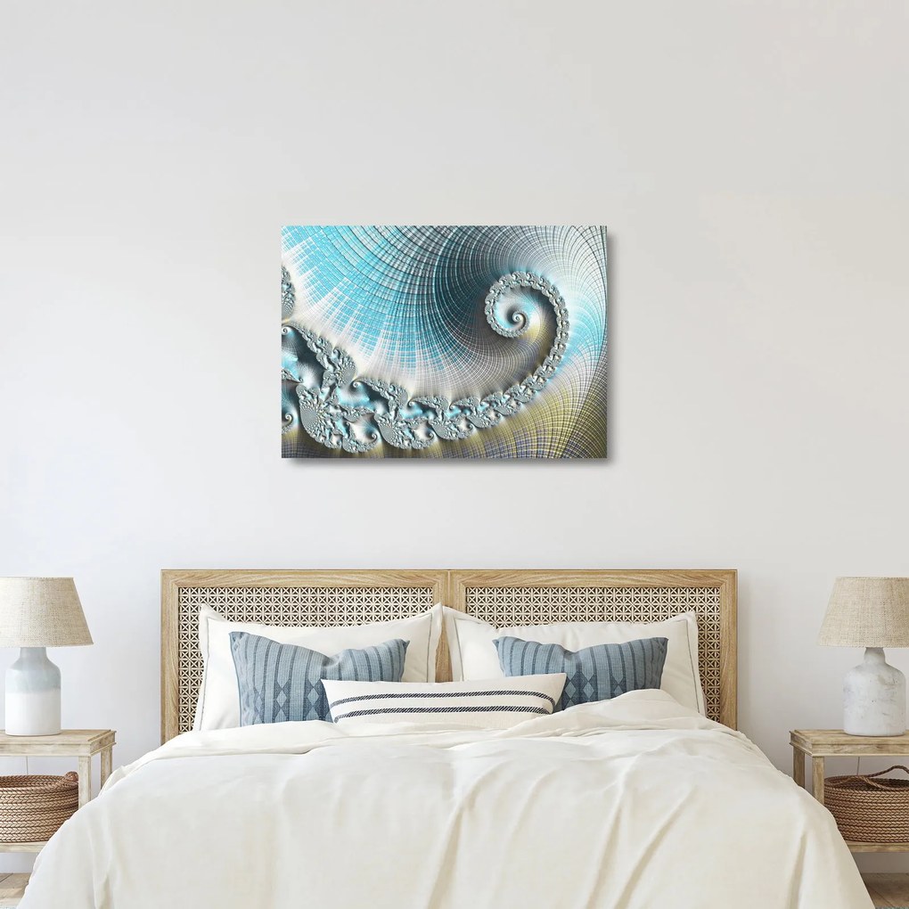 Tablou pe sticlă - Spirale texturate (70x50 cm)