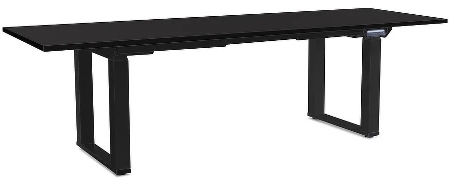 Masă înălțime reglabilă OfficeTech Strong 240 x 80 cm, picioare negre, negru