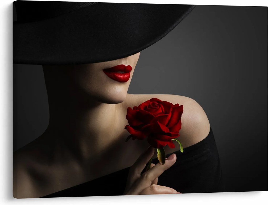 Tablou - Femeia cu flori (70x50 cm)