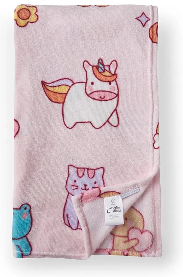 Pătură pentru copii roz din polar/fleece 130x170 cm Forever Together – Catherine Lansfield