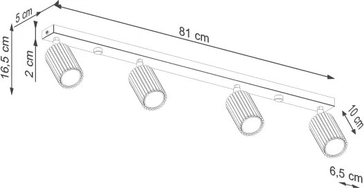 BRILAGI - Spot LED CRESTO 4xGU10/10W/230V portocaliu
