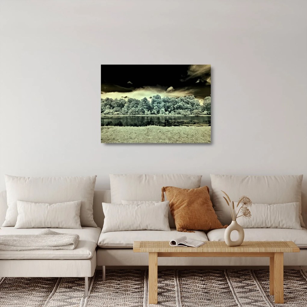 Tablou pe sticlă suprafeței de apă (70x50 cm)