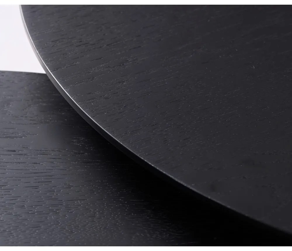 Măsuțe de cafea negre 2 buc. rotunde ø 88 cm Adda – Unique Furniture
