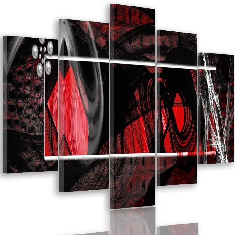 CARO Tablou pe pânză - Interior - Red Abstraction 100x70 cm