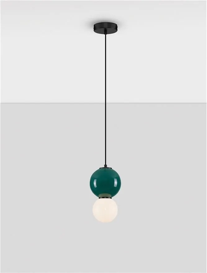 Pendul LED decorativ portelan jasper, sticla alb, NOESIS