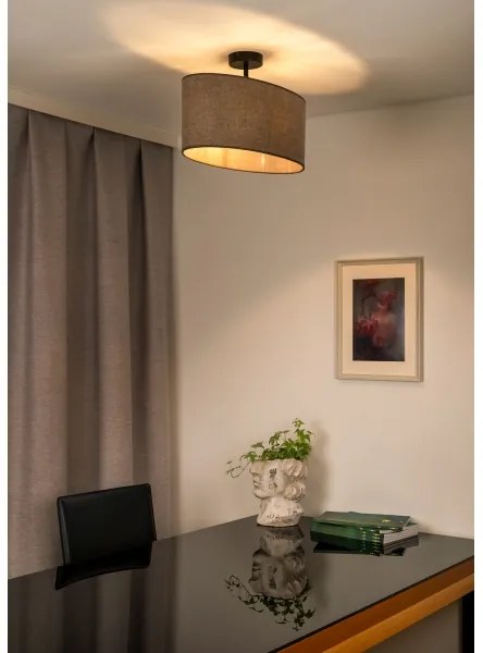 Lustră aplicată Duolla OVAL 1xE27/15W/230V maro