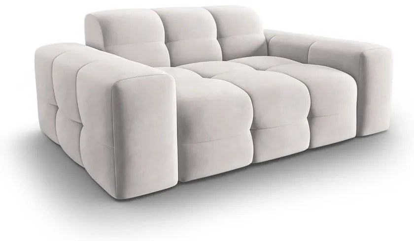 Canapea gri deschis cu tapițerie din catifea 156 cm Kendal – Micadoni Home