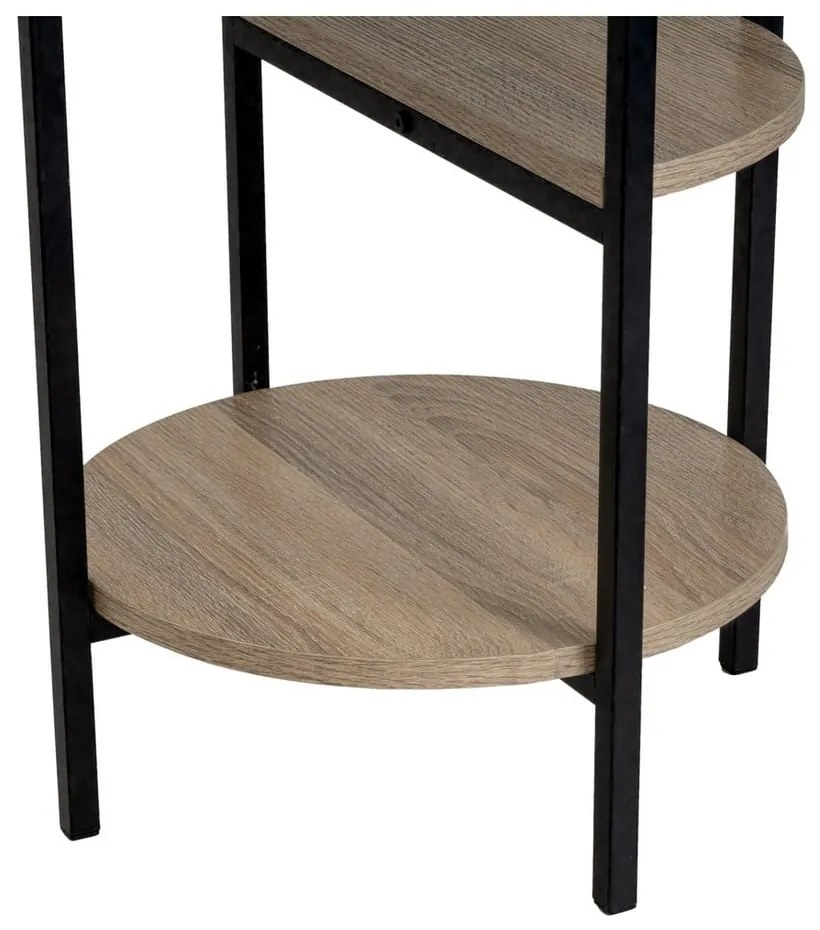 Etajeră neagră/în culoare naturală cu aspect de lemn de stejar 40x80 cm – Casa Selección