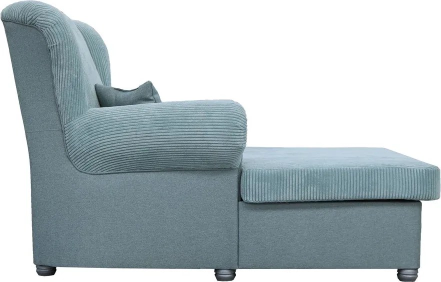 Fotoliu albastru prăfuit cu tapițerie din catifea reiată Lord – Ropez