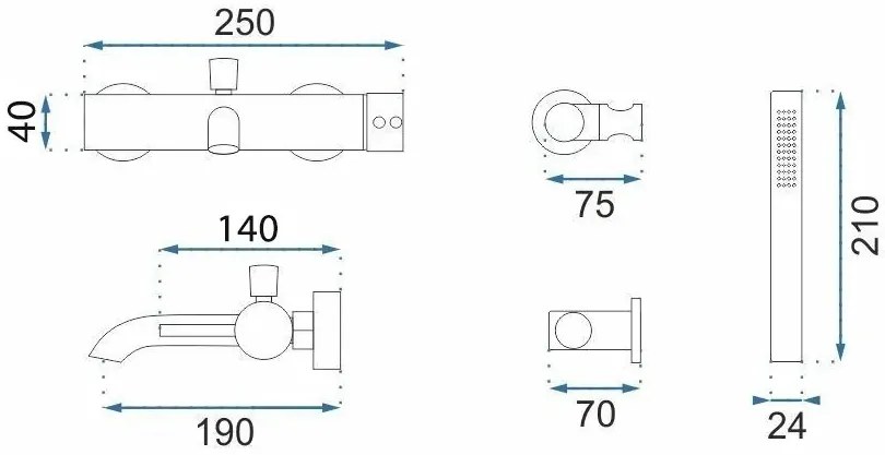 Baterie pentru cada Rea Lungo Grip Titan