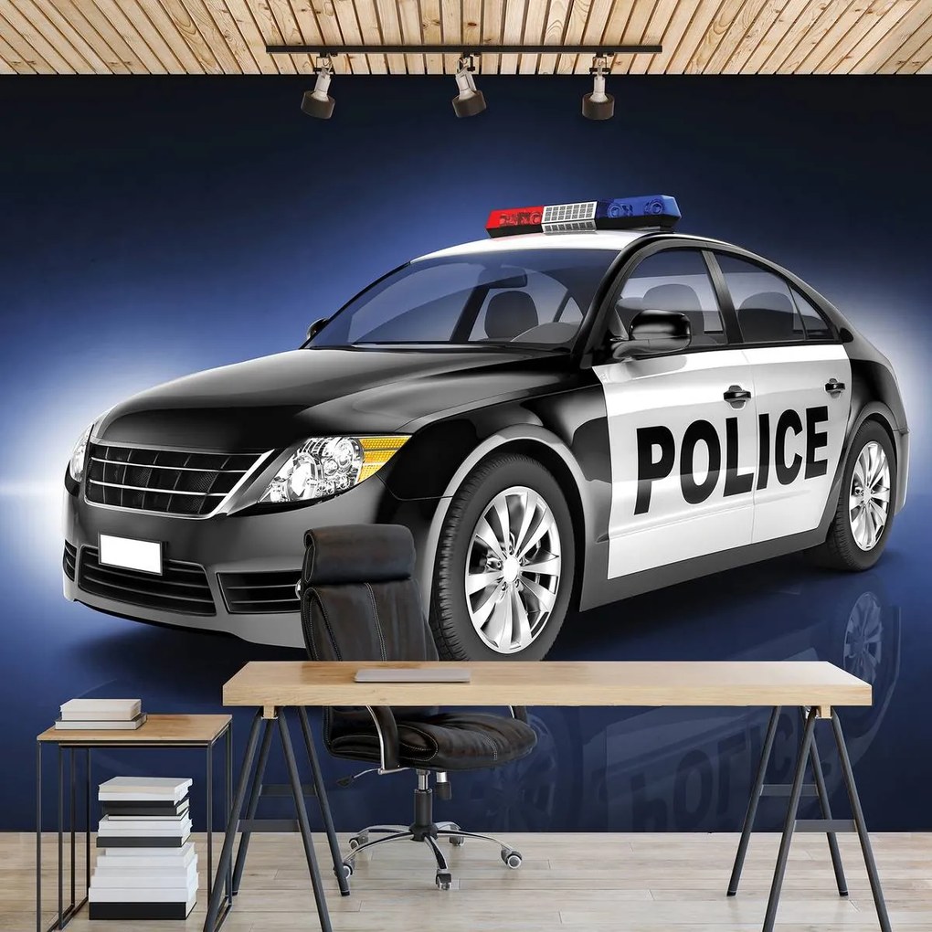 Fototapet - Mașina de poliție (254x184 cm)