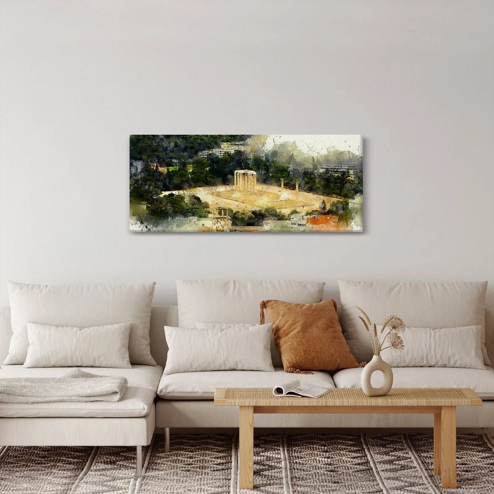 Tablou - Templul lui Zeus, Atena, Grecia (120x50 cm)
