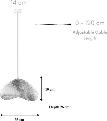 Brilagi - Lampă suspendată pe cablu WABI SABI 1xE27/40W/230V albă