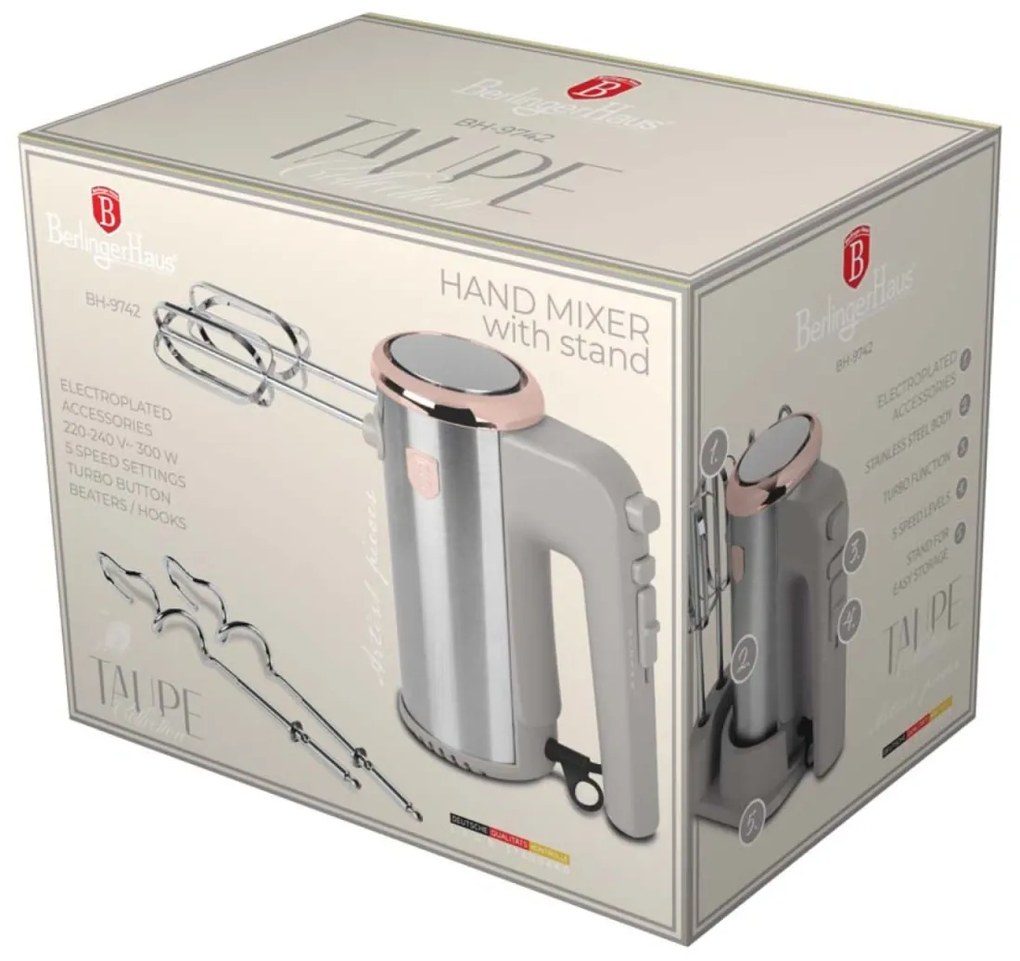 Mixer de mana 300w Taupe Berlinger Haus BH 9742