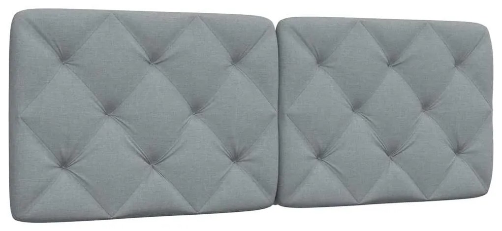 vidaXL Pernă tăblie de pat, gri deschis, 140 cm, material textil