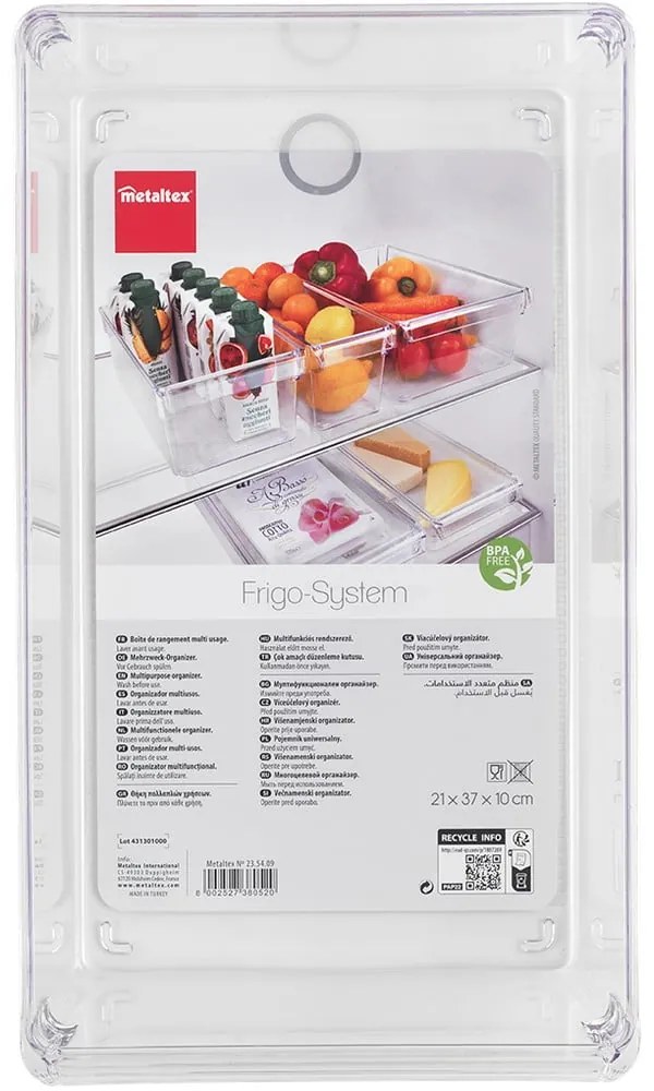 Organizator de frigider din plastic 37x20,5 cm – Metaltex