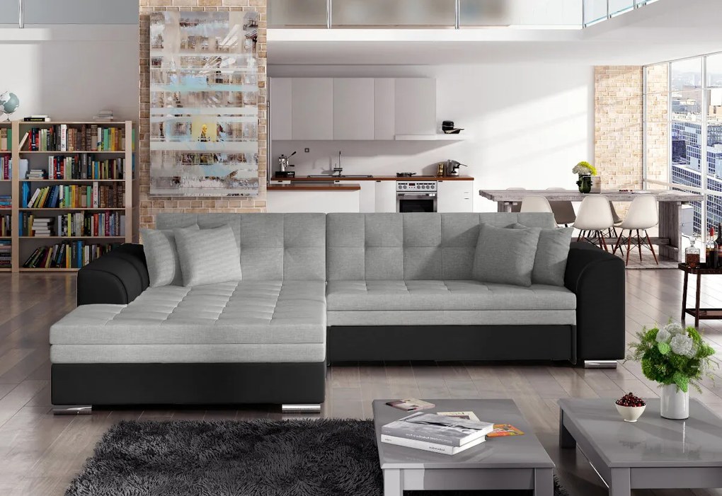 Expedo Colțar extensibil PALERMO, 294x80x196, sawana21/madryt14 (soft11), stânga