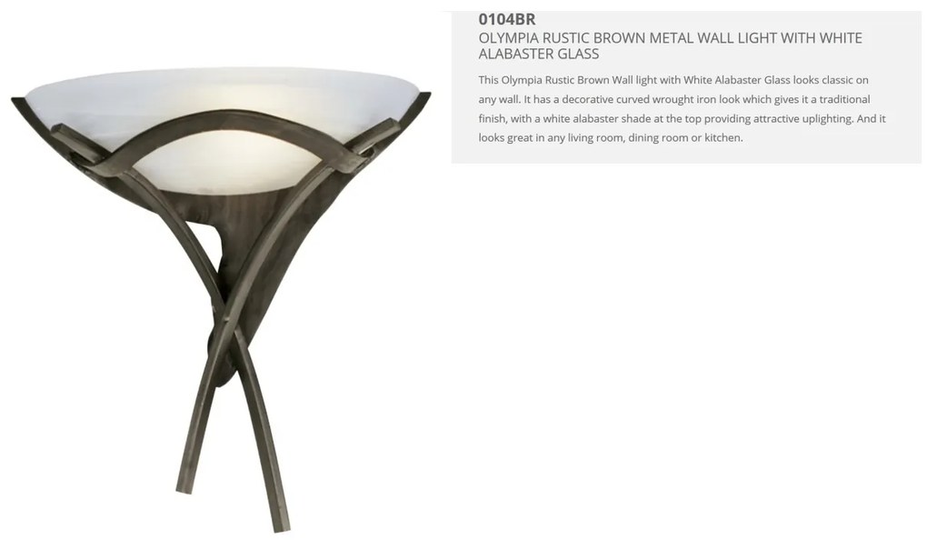 Aplica perete clasica design traditional Olympia maro rustic 0104BR SRT