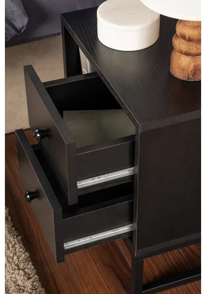 Noptieră GLIMMER 50x45,2 cm negru