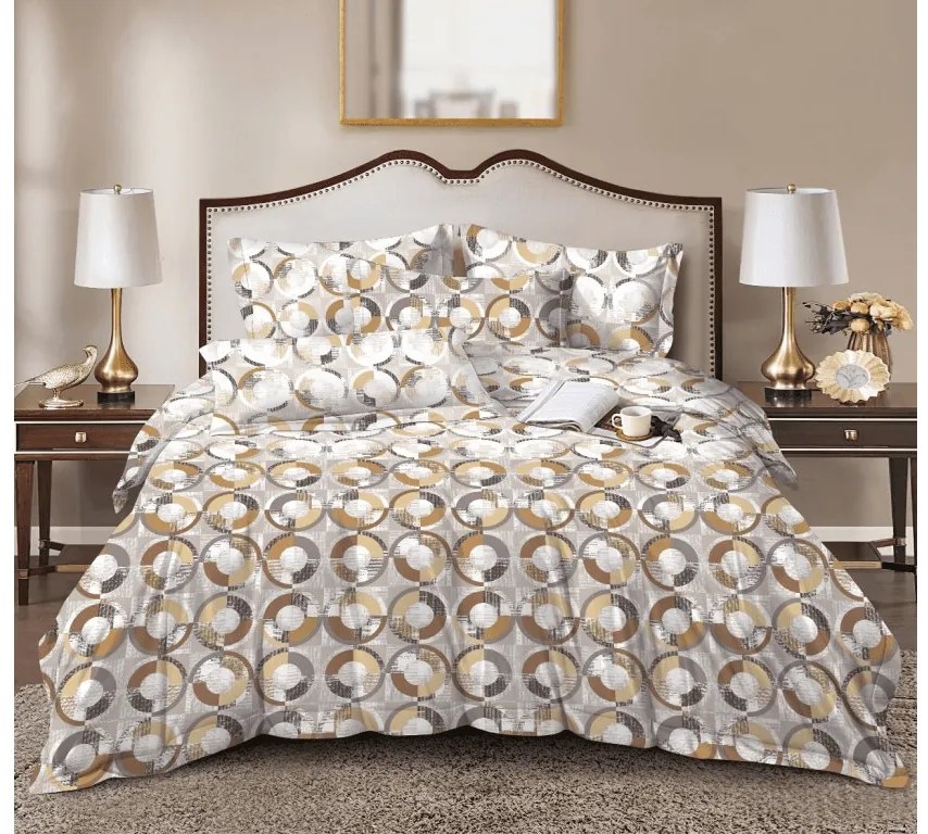 Lenjerie de pat din microfibra CIRELLO maro-gri Dimensiune lenjerie de pat: 70 x 90 cm | 140 x 220 cm