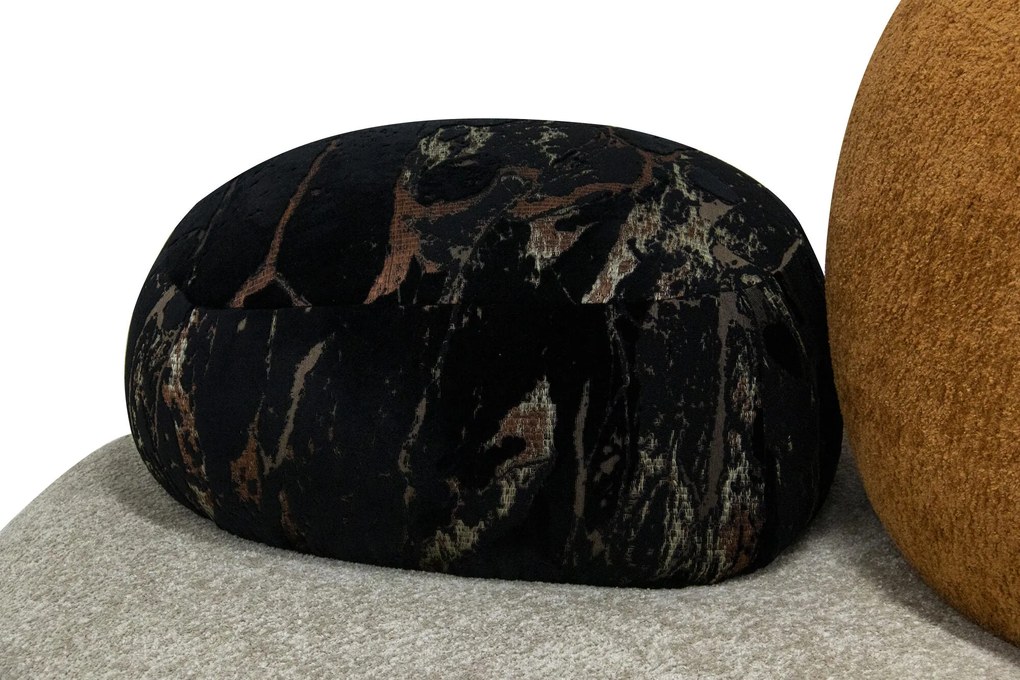 Canapea semirotunda dumonde cu șezut confortabil din spumă HR Ambra 390x150 cm