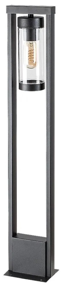 Stalp mediu pentru iluminat exterior design modern IP44 Kolta negru