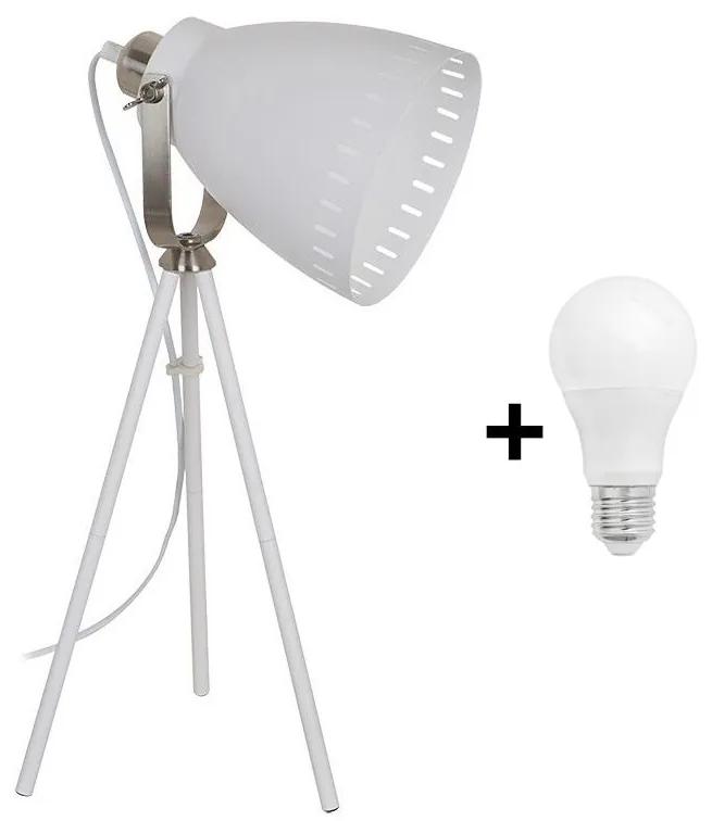 Solight WA002-W - LED Lampă de masă MILANO 1xE27/10W/230V alb 52cm