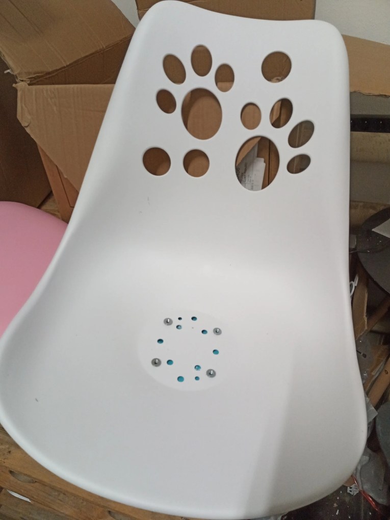 OFERTA Scaun de birou alb-roz PRINT clasa II