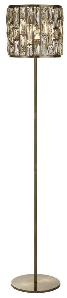 Lampa de podea design modern Bijou alama antic/ champagne
