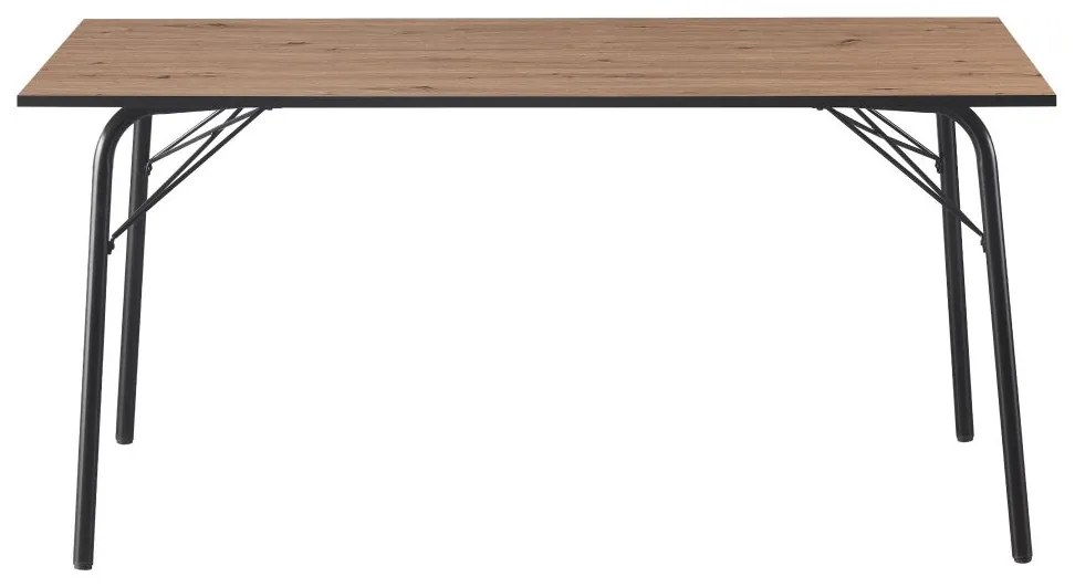 Masă de sufragerie 160 MALAK (stejar artisan + Negru) (pentru 6-8 persoane). 1091472
