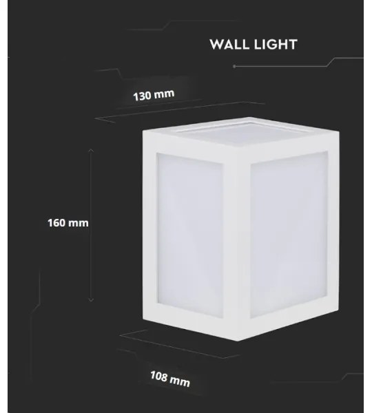 Aplică LED de exterior LED/12W/230V 4000K IP65 alb
