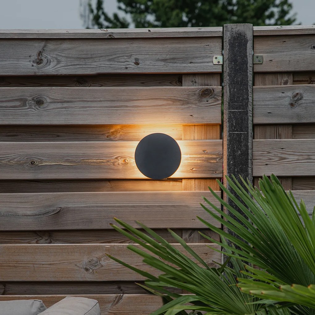 Aplică de perete de design gri 16,5 cm cu LED - Skyf