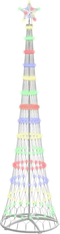vidaXL Brad de Crăciun LED Multicolour 70 x 70 x 250 cm Metal