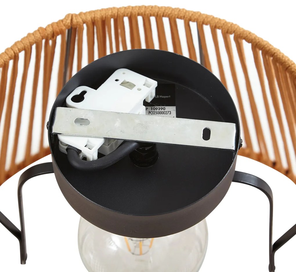 Plafonieră de exterior Japandi cu frânghie portocalie IP54 - Jayla