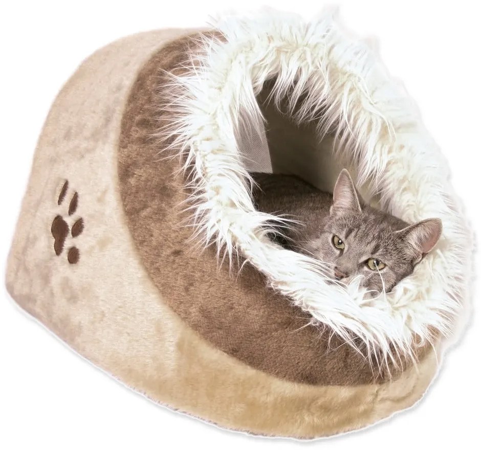 Culcuș pentru animale, bej, pentru pisici, din pluș 35x26 cm Trixie Minou – Plaček Pet Products