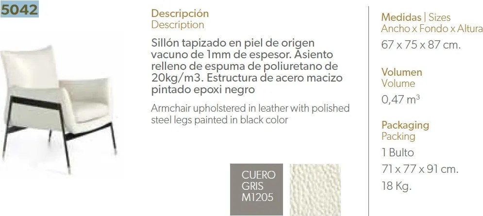 Fotoliu elegant design italian Tobie AC-KF-A002-M1205