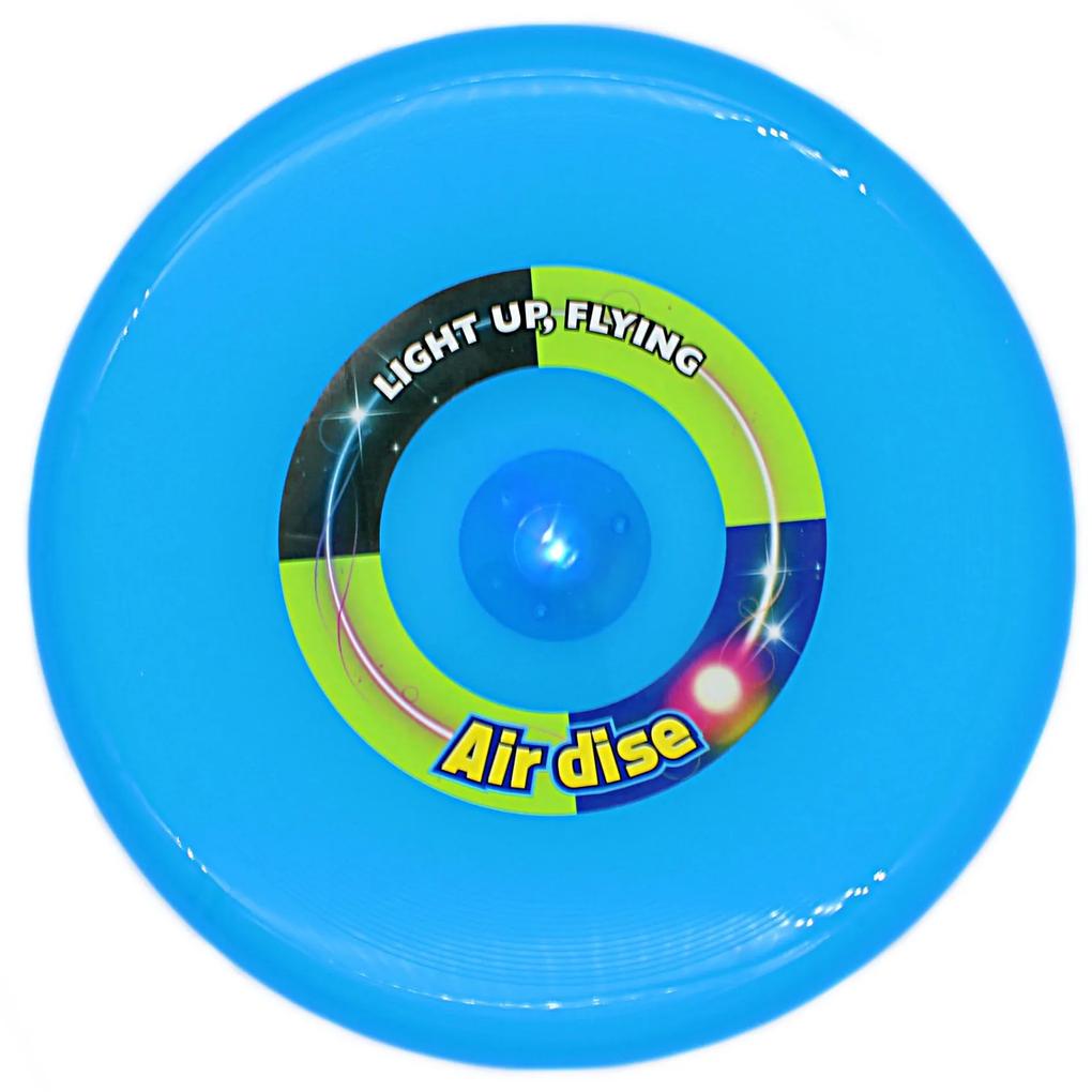 Disc zburator frisbee albastru 25cm cu led