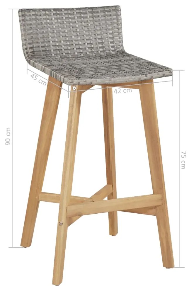 Set mobilier de exterior, 5 piese, lemn masiv de acacia 5