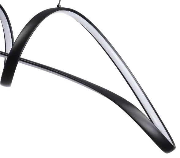 Brilagi-LED Lampă suspendată LED dimabilă pe cablu TWISTER LED/60W/230V 3000-6000K neagră+telecomandă