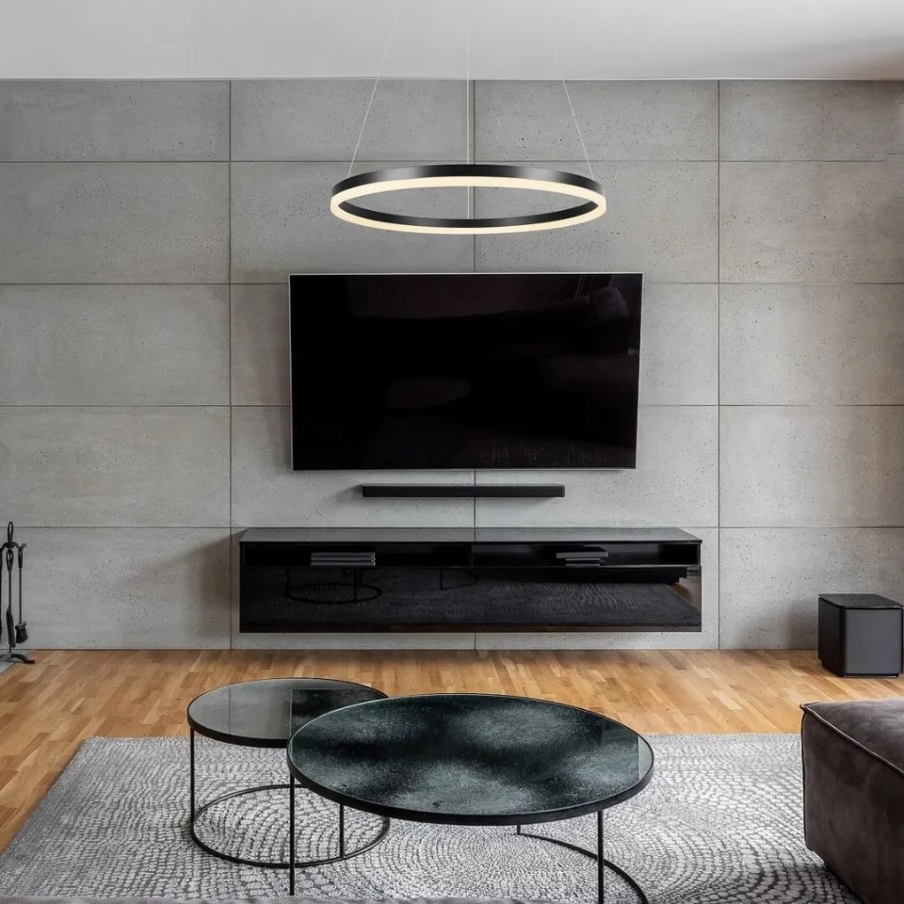 Lustra LED suspendata design circular Isaure, 80cm