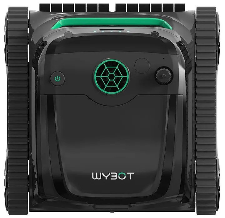 Robot curatare piscine fara fir Wybot S2, 91W, Pentru pana la 300 m², SMART, 3 moduri, Auto-parcare, Auto-revers, IPX8, Gri