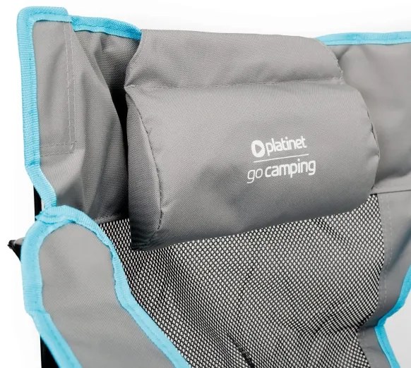 Masă pliabilă de drumeție + scaun gri/albastru