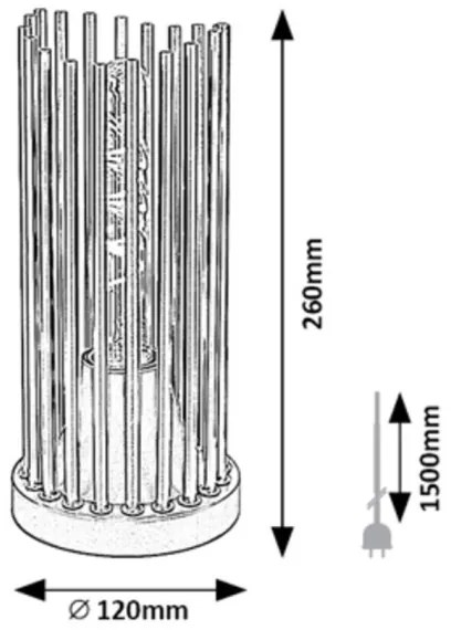 Lampadar ROXAS 1xE27/40W/230V Rabalux 74021