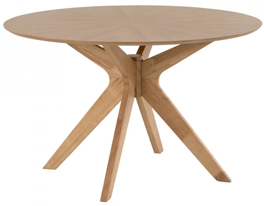 Masa dining din lemn 120 cm Carmel Oak Somcasa