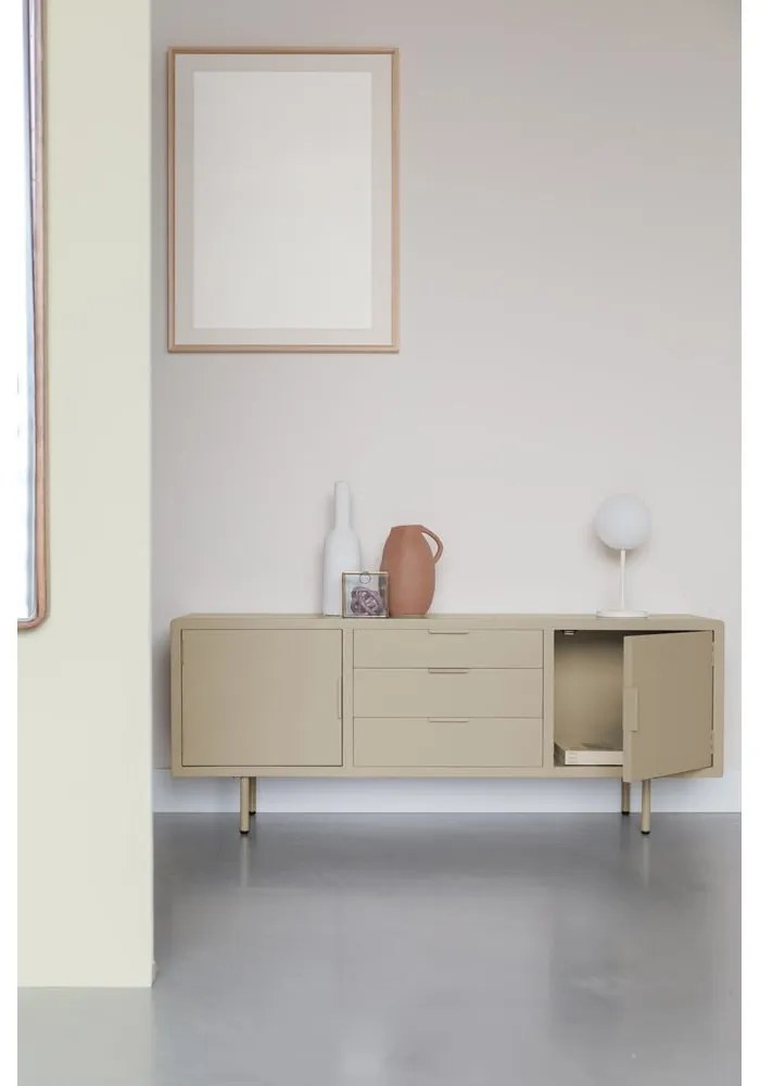Comodă bej 140x55x40 cm Kos – White Label