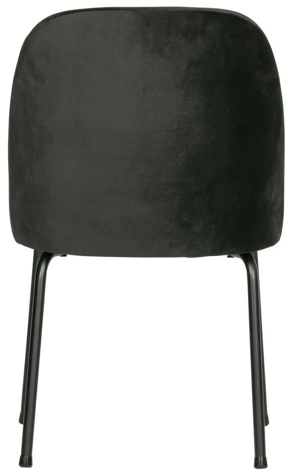 Scaune de dining negre 2 buc. din catifea Vogue – WOOOD