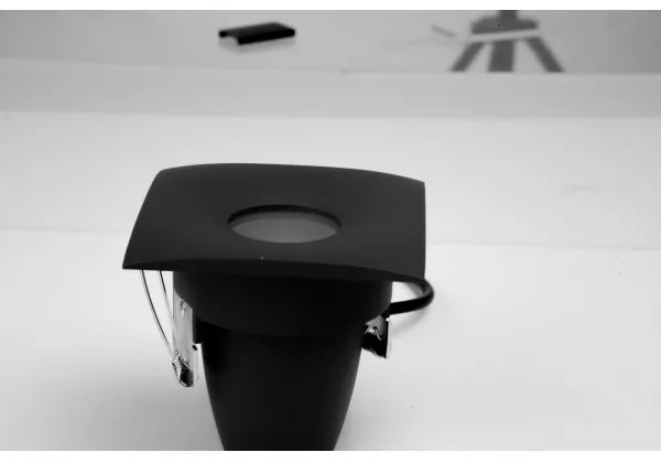 Corp de iluminat încastrat pentru baie ROMOLO 1xGU10/50W/230V IP65 negru Azzardo AZ5392