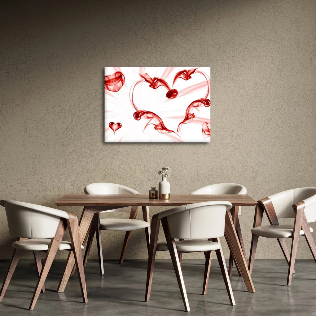 Tablou cu inima din fum (70x50 cm)