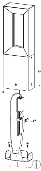 Lampă LED de exterior RIFORANO 2xLED/5W/230V IP44 77 cm Eglo 98728